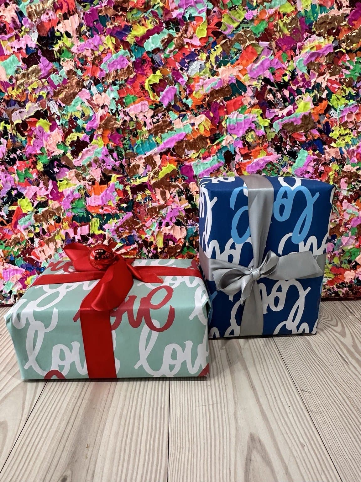 Custom Love wrapping paper helped raise funds for nonprofits.